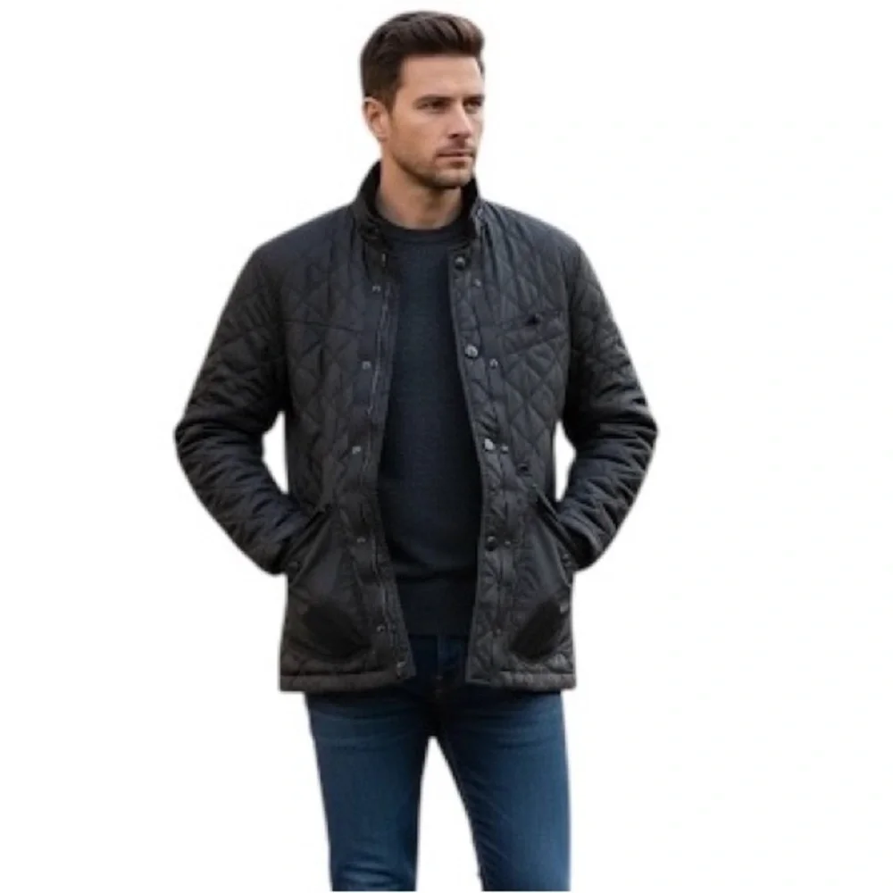Vintage G-Star RAW men’s quilted dark green button bomber jacket Sz XXL